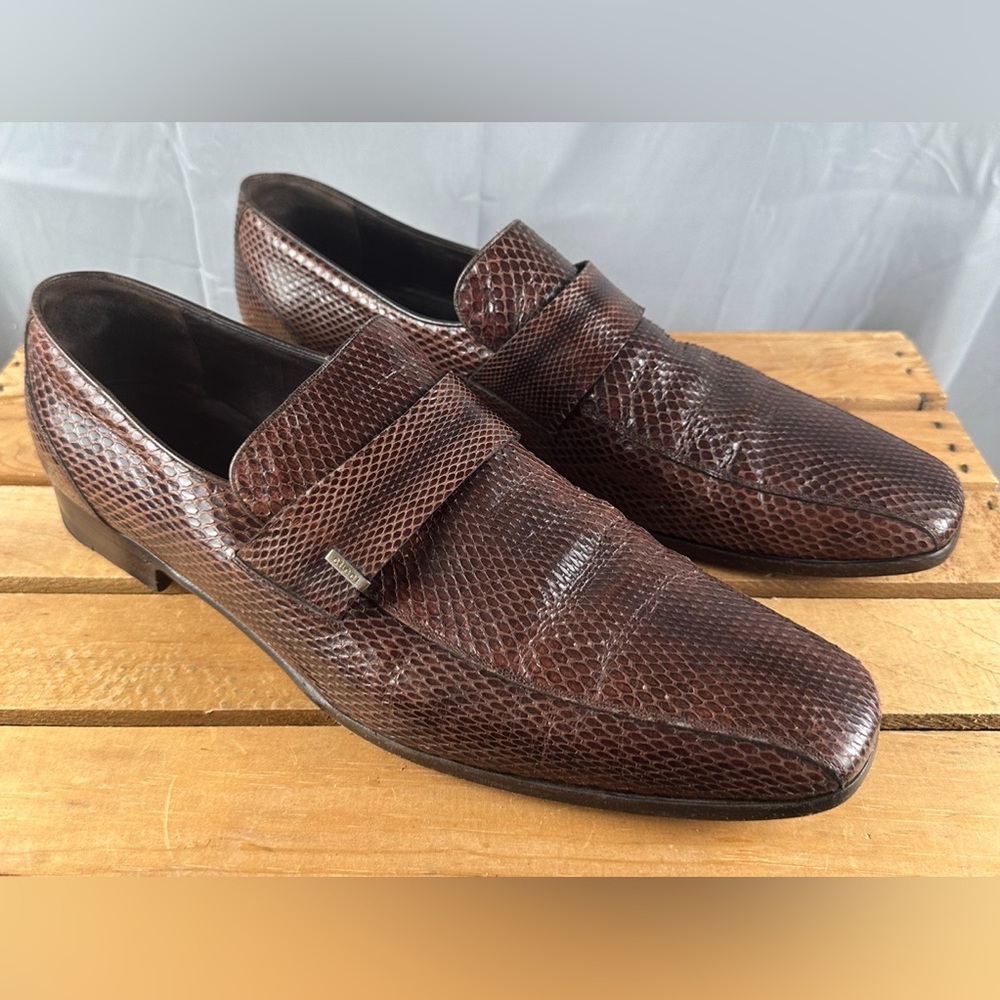 Men’s Gucci lizard loafers size 11D
